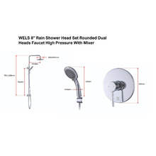 Chrome High Pressure Twin Shower Tap/Mixer Set